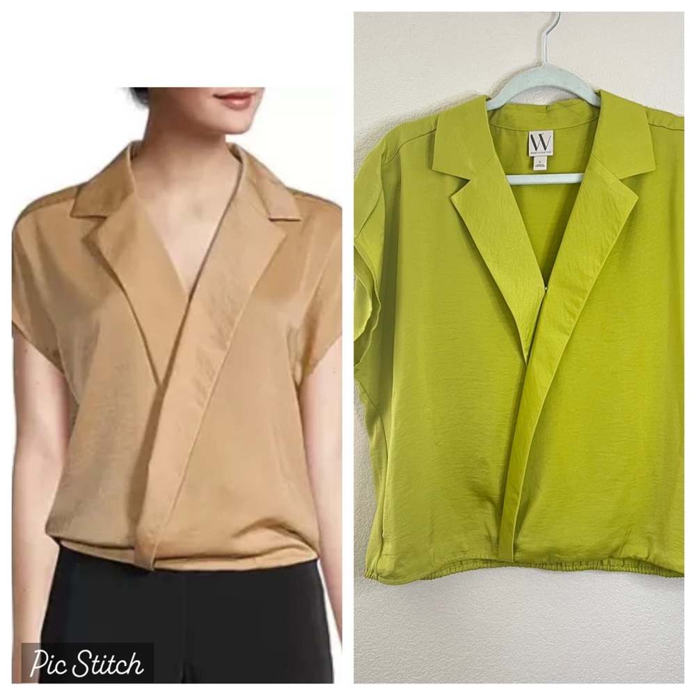 Beautiful green gold blouse size large